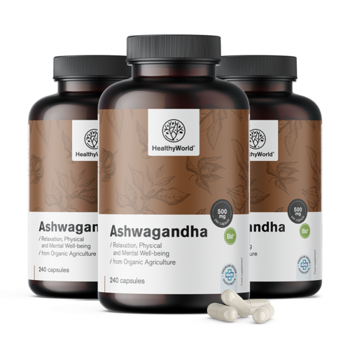 3x Ashwagandha 500 mg, zusammen 720 Kapseln