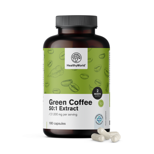 Grüner Kaffee 21.000 mg – Extrakt 50:1, 180 Kapseln