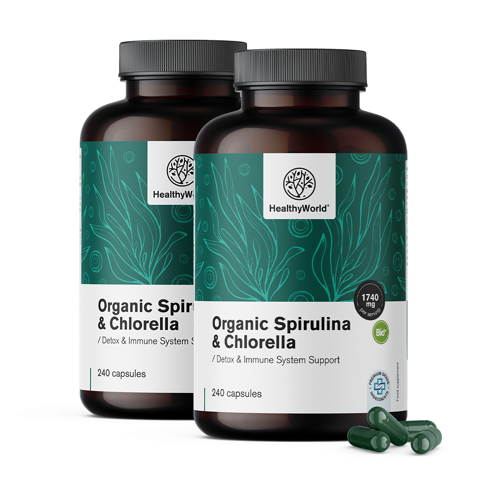 BIO Spirulina und Chlorella.