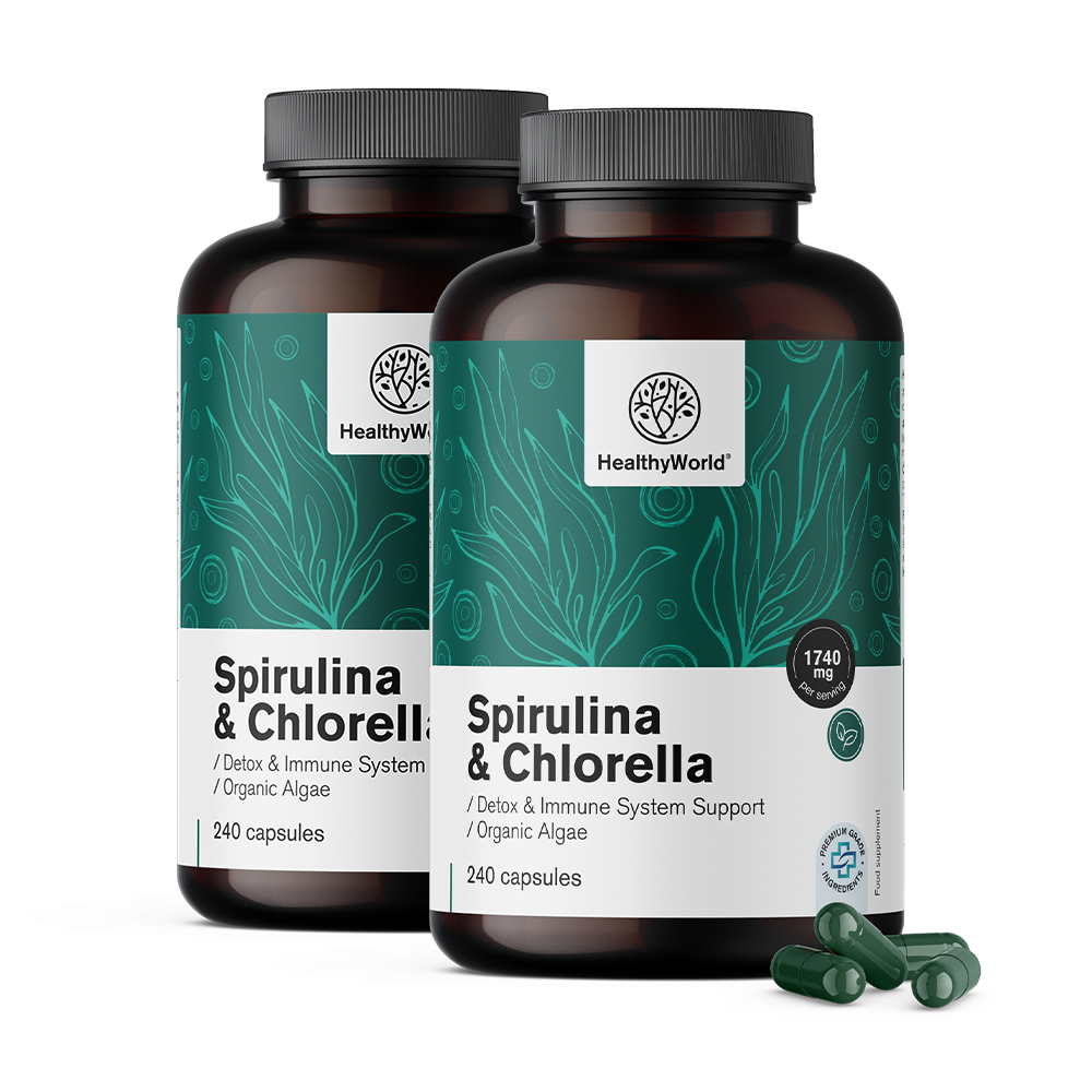 BIO Spirulina und Chlorella.