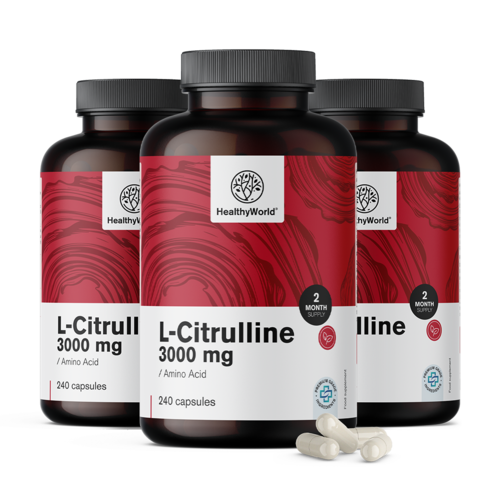 3x L-Citrullin 3000 mg, zusammen 720 Kapseln