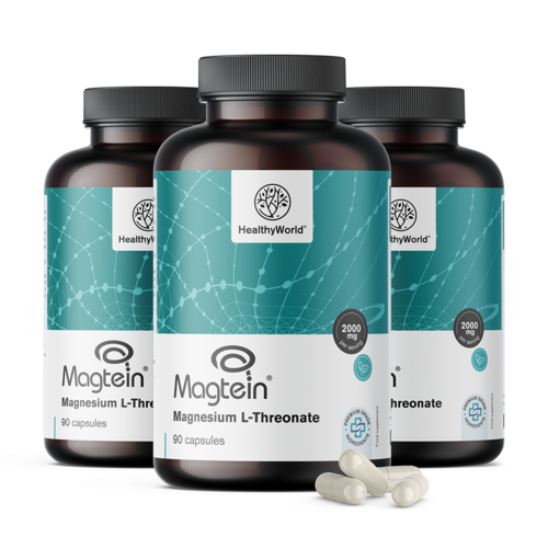 3x Magnesium L-Threonat Magtein® 2000 mg, zusammen 270 Kapseln