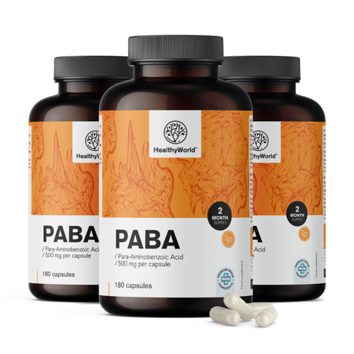 3x PABA 500 mg, zusammen 540 Kapseln