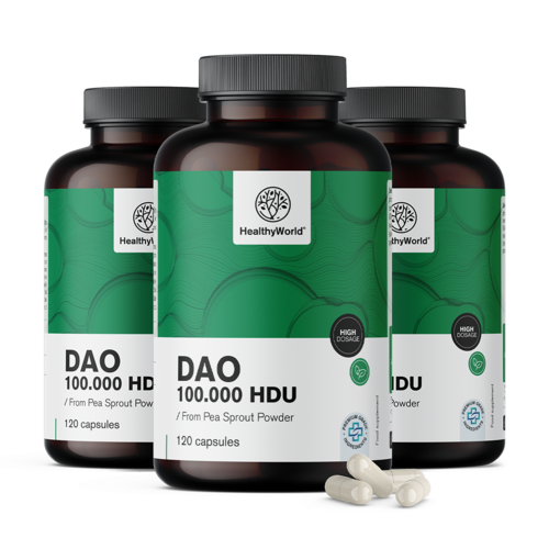 3x DAO Diaminoxidase 100.000 HDU, zusammen 360 Kapseln